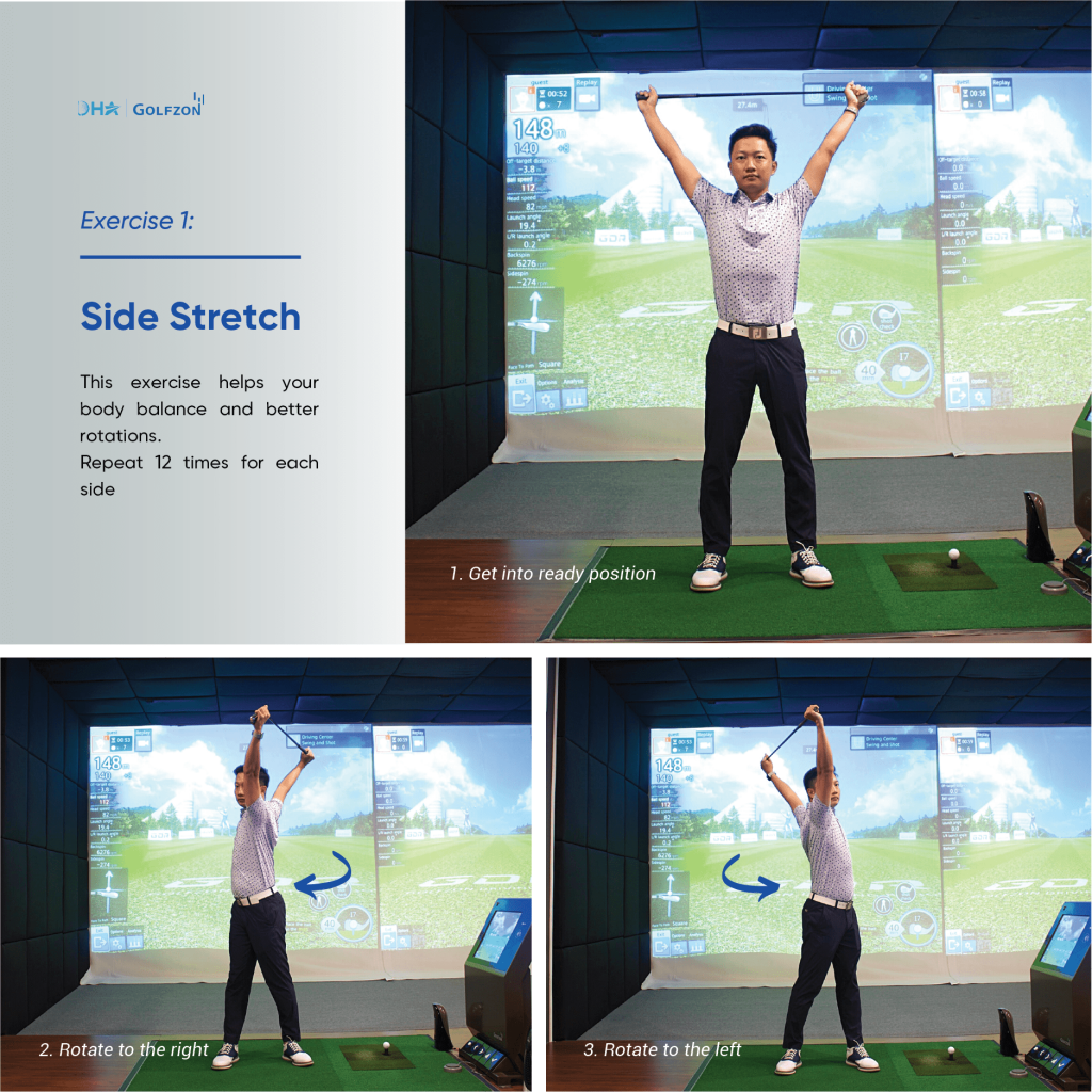 Golf warm up 1: Side Stretch