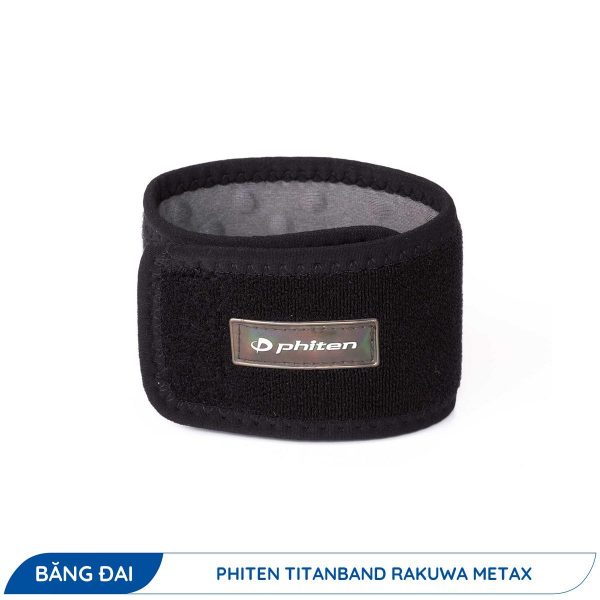 BĂNG CỔ TAY VÀ CỔ CHÂN PHITEN TITANBAND RAKUWA METAX BLACK_30CM 2PC TB198000